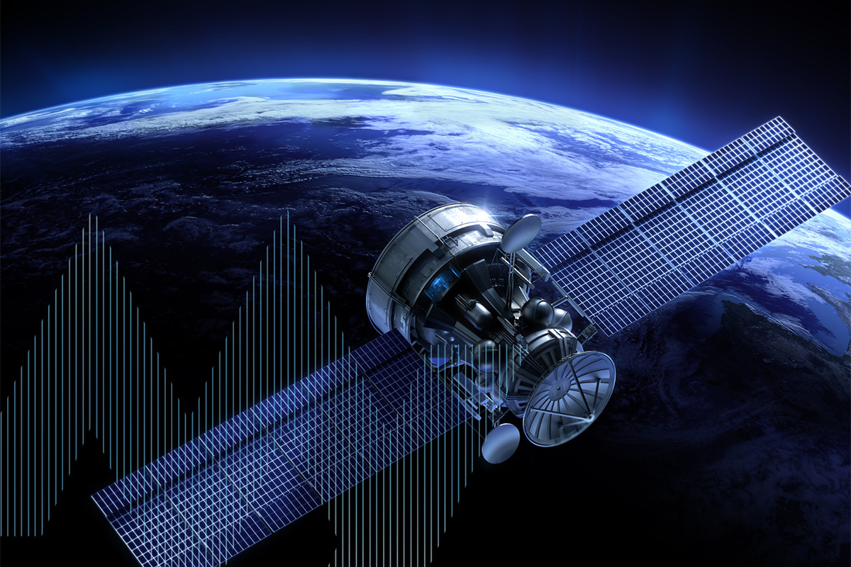 satelita na tle kuli ziemskiej