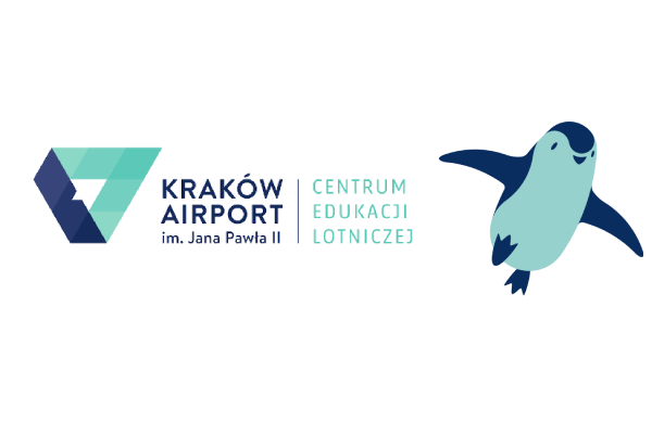logo centrum edukacji lotniczej kraków airport