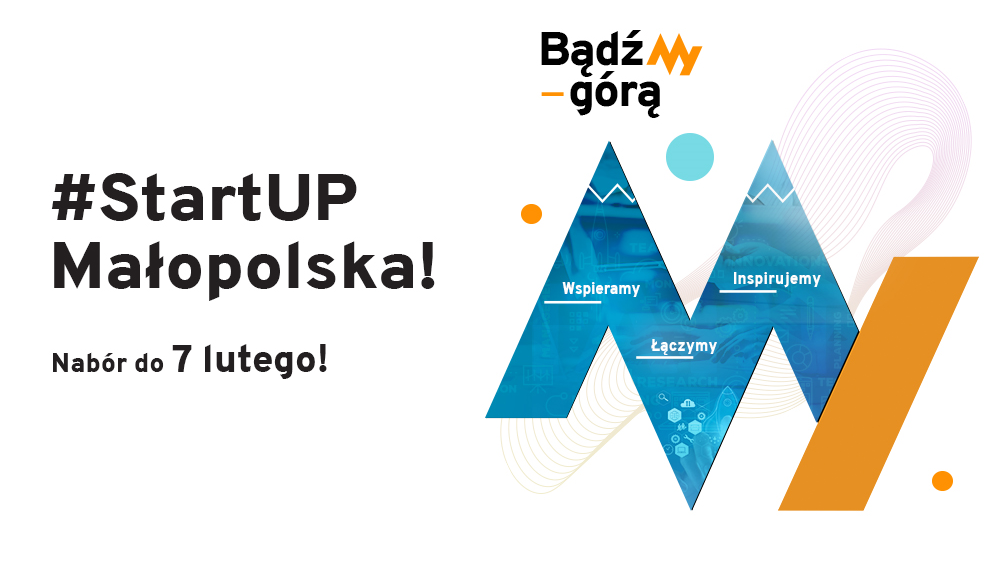 grafika promująca program #startup małopolska