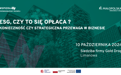 Zapraszamy na czwartą konferencję regionalną z cyklu „Innowacyjna Małopolska” w Limanowej!